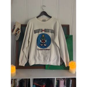 Vintage 1992 Marvin the Martian "Greetings Earthlings" Embroidered  Sweater XL